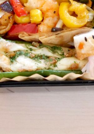 そぼろアレンジ!ピーマンの肉詰め風!弁当-レシピのメイン写真