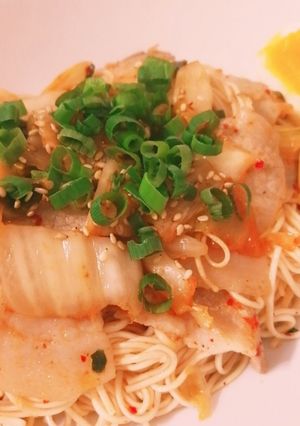 豚キムチそうめん-レシピのメイン写真