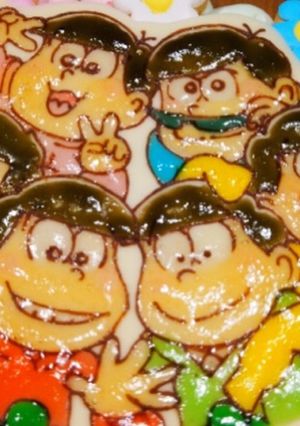 おそ松さんチョコプレートの作り方☆-レシピのメイン写真