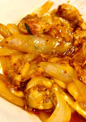 チーズダッカルビ風?鶏肉の甘辛炒め-レシピのメイン写真