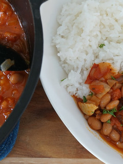 鶏もも肉とうずら豆のトマト煮込み-レシピのメイン写真