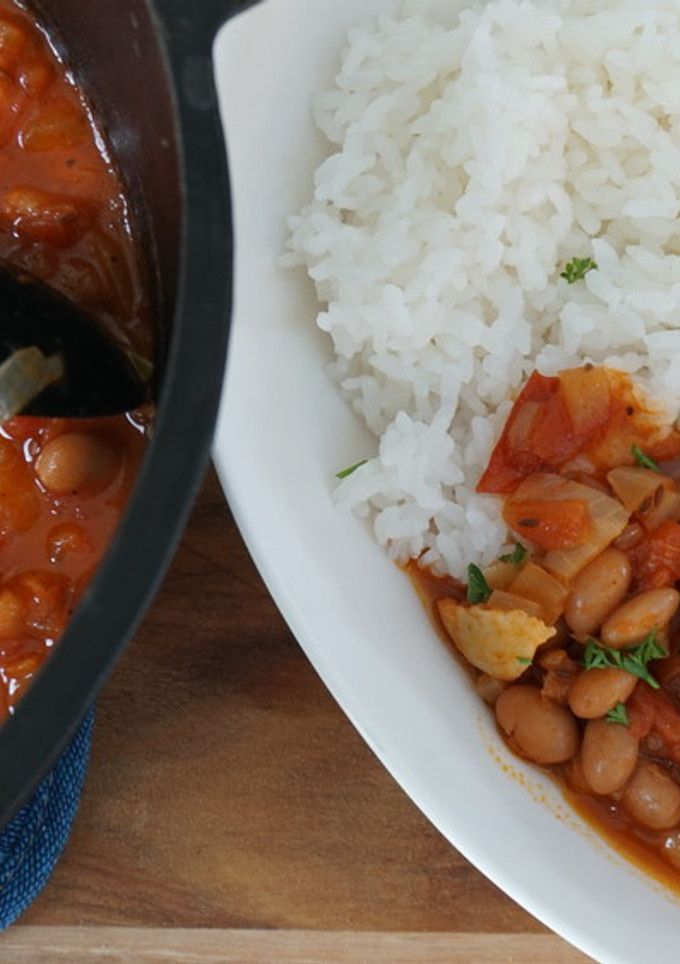 鶏もも肉とうずら豆のトマト煮込み-レシピのメイン写真