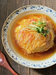 10分で完成♡カニカマdeふわふわ天津飯-レシピのメイン写真