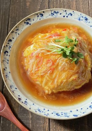 10分で完成♡カニカマdeふわふわ天津飯-レシピのメイン写真