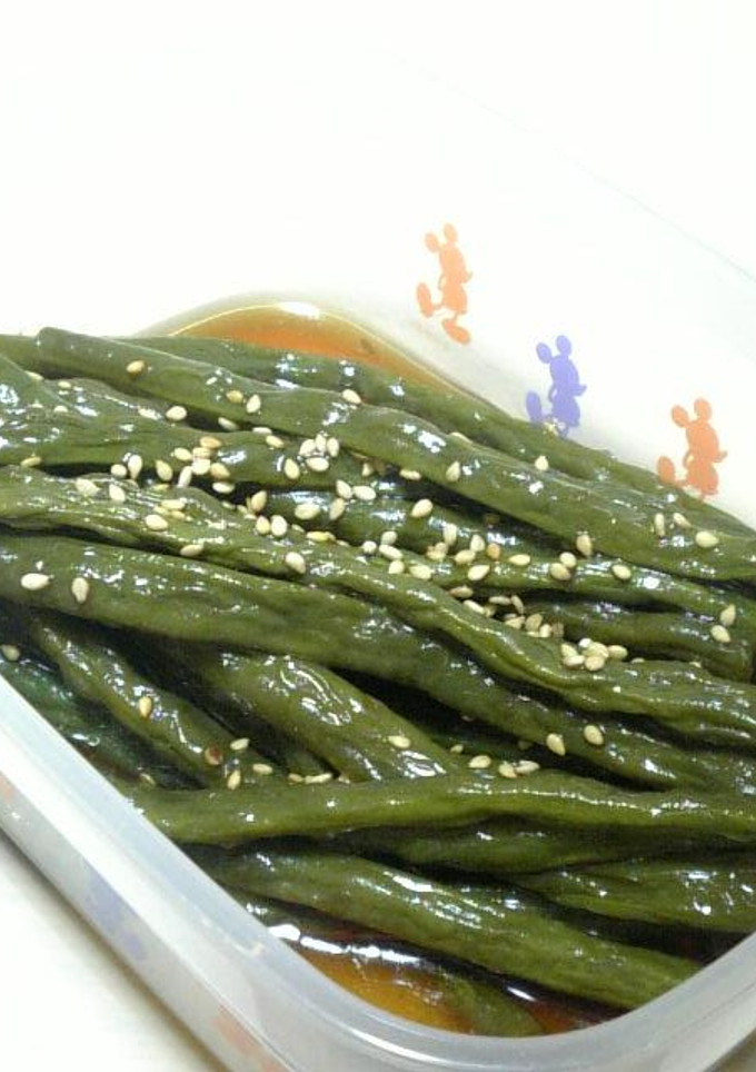 (´エ｀)っ[さやいんげんの冷煮物]-レシピのメイン写真