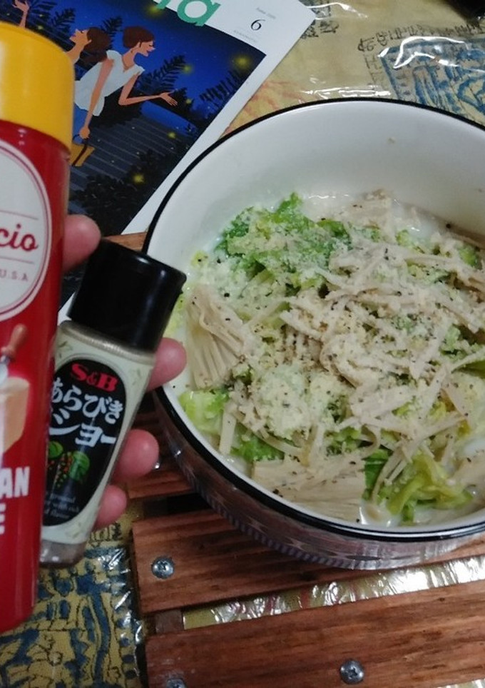キャベツえのきのミルクチーズ蒸し(簡単)-レシピのメイン写真