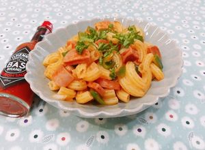 マカロニと魚ニソのナポリタン風！？-レシピのメイン写真