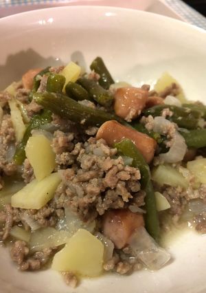 ひき肉と野菜で、幼児も食べる優しい炒め-レシピのメイン写真