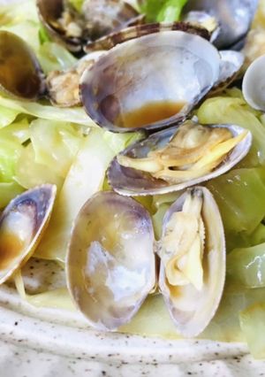 アサリとたっぷりキャベツの中華酒蒸し-レシピのメイン写真