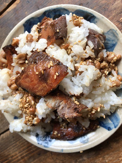 納豆とぶりの照り焼きの混ぜご飯-レシピのメイン写真