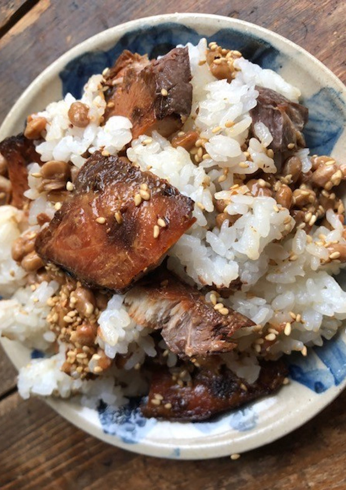 納豆とぶりの照り焼きの混ぜご飯-レシピのメイン写真