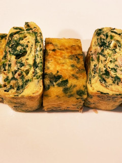 ツナとほうれん草の玉子焼き-レシピのメイン写真