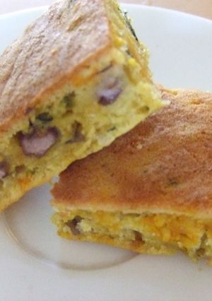 かぼちゃあずきケーキ-レシピのメイン写真