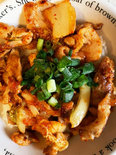 【減塩】豚コマキムチ丼-レシピのメイン写真