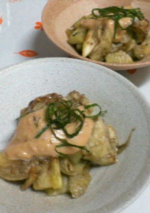 焼きナスにマヨみそをかけて☆-レシピのメイン写真