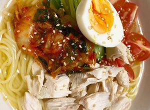 【ダイエット中に！】糖質0麺で冷麺風-レシピのメイン写真