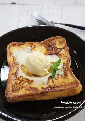 時短!アイスのせフレンチトースト-レシピのメイン写真