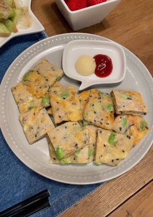 ♡枝豆とツナのとろーりチーズ入りチヂミ♡-レシピのメイン写真