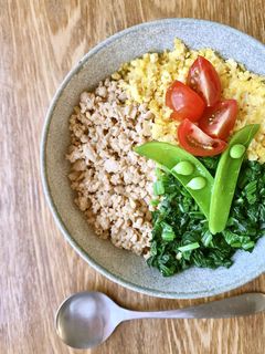 鶏胸肉で簡単そぼろ丼-レシピのメイン写真