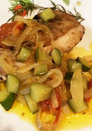 鶏肉のグリル~イタドレ野菜のマリネソース-レシピのメイン写真