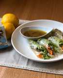 レモンでさっぱり！小鰯の生春巻き