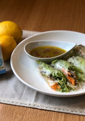 レモンでさっぱり！小鰯の生春巻き-レシピのメイン写真