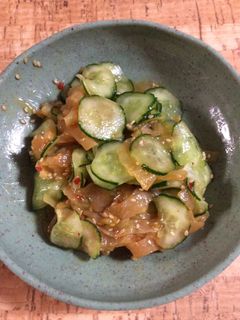 簡単!!クラゲとキュウリの和え物-レシピのメイン写真