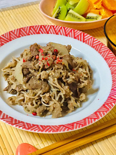 牛こまとしらたきのスパイシー炒め-レシピのメイン写真
