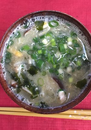 朝から栄養満点！具沢山卵の味噌汁-レシピのメイン写真