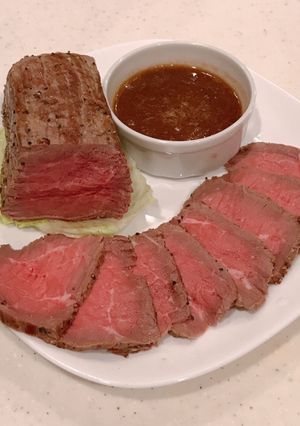舞茸で柔らか、炊飯器で簡単ローストビーフ-レシピのメイン写真