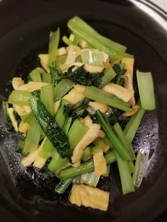 絶品!小松菜と油揚げの炒め物-レシピのメイン写真