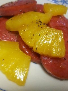 ハムとパイナップル炒め-レシピのメイン写真