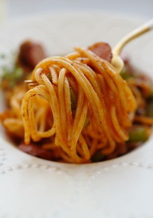 とても食欲をそそります！なぽりパスタ!!-レシピのメイン写真