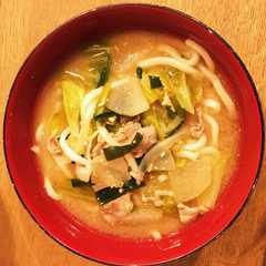 ごま油香る、野菜たっぷりみそうどん-レシピのメイン写真