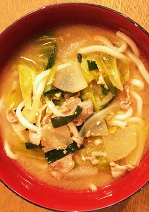 ごま油香る、野菜たっぷりみそうどん-レシピのメイン写真