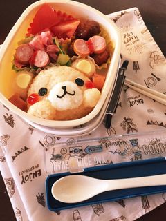 *キャラ弁*可愛い ひょっこりくまさん♡-レシピのメイン写真