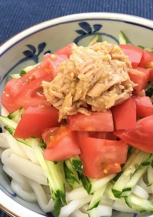 ベジ♪汁なしツナ坦々うどん-レシピのメイン写真