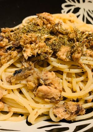 サバ缶でオリーブオイルパスタ-レシピのメイン写真