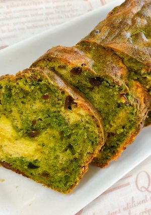 抹茶と小豆のマーブルパウンドケーキ-レシピのメイン写真