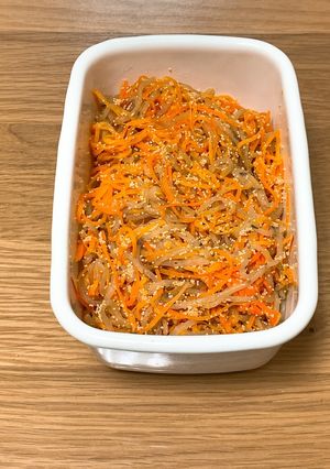 人参と糸こんにゃくのめんたいバター炒め-レシピのメイン写真