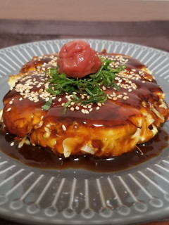梅干しをのせた豆腐のお好み焼き-レシピのメイン写真