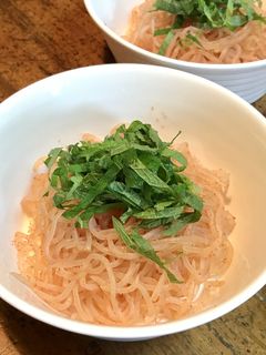 簡単ヘルシー☆しらたきの明太子炒め-レシピのメイン写真