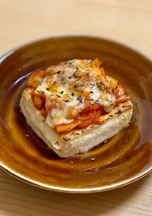 つまみに！ピザ風豆腐ステーキ！糖質オフ◎-レシピのメイン写真