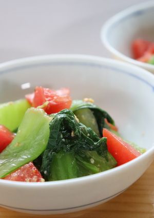 簡単♪チンゲン菜とトマトのナムル【副菜】-レシピのメイン写真