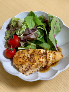 簡単柔らか鶏胸肉のハニーマスタードチキン-レシピのメイン写真