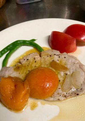 フライパンひとつ　ポークソテー杏ソース-レシピのメイン写真