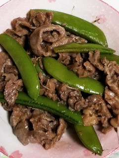 ★牛肉とスナップエンドウのスタミナ炒め★-レシピのメイン写真