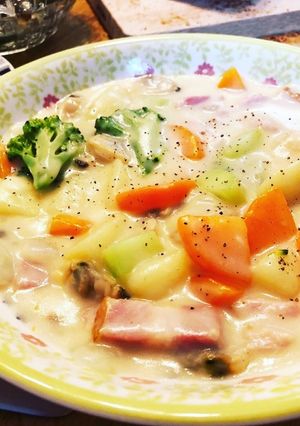 子どもも大好き！クラムチャウダー-レシピのメイン写真