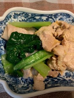 小松菜と豚肉のカラシ和え-レシピのメイン写真
