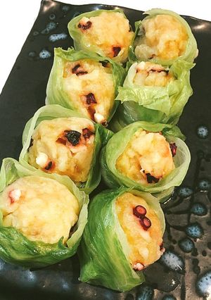 タコしゅうまいレタス巻き♪調味料1つ♡-レシピのメイン写真